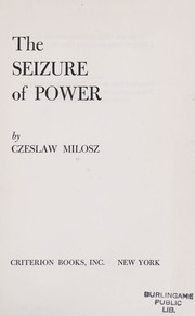 Cover of edition seizureofpower00mios