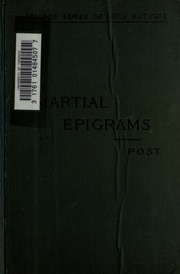 Cover of edition selectedepigrams00martuoft