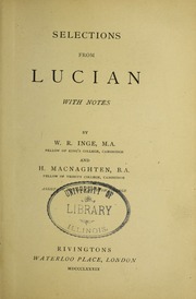 Cover of edition selectionsfromlu00luci_0