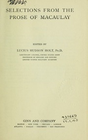 Cover of edition selectionsfromp00maca