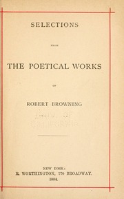 Cover of edition selectionsfrompo00browrich