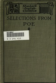 Cover of edition selectionsfrompoe00poeerich