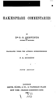 Cover of edition shakespearecomm00gervgoog