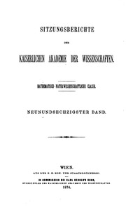 Cover of edition sitzungsbericht57klasgoog