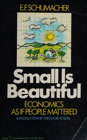 Cover of edition smallisbeautiful0000schu_k9y9