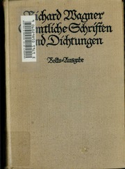 Cover of edition smtlicheschrif01wagnuoft