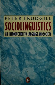 Cover of edition sociolinguistics00trud