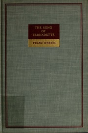 Cover of edition songofbernadette00werf