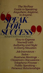 Cover of edition speakforsuccess00euge
