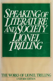 Cover of edition speakingoflitera00tril