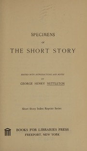 Cover of edition specimensofshort0000unse