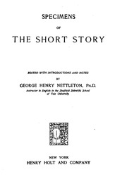Cover of edition specimensshorts01nettgoog