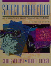 Cover of edition speechcorrection0000vanr_09ed