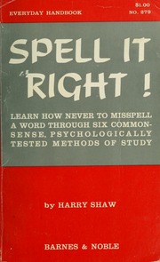 Cover of edition spellitright00shaw