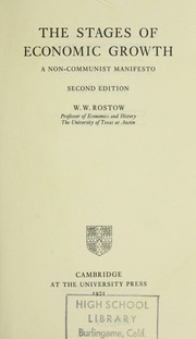 Cover of edition stagesofeconomic00walt