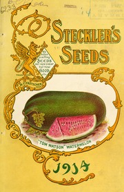 Cover of edition stecklersseeds1919jste_7