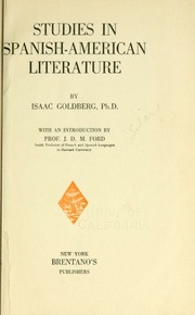 Cover of edition studiesinspanish00goldrich