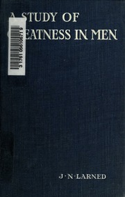 Cover of edition studyofgreatness00larnuoft