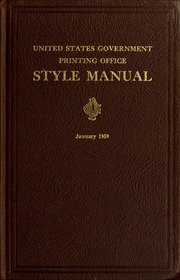 Cover of edition stylemanual00unit
