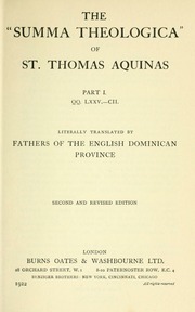 Cover of edition summatheologicao04thom