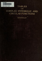 Cover of edition tablesofcomplexh00kennrich
