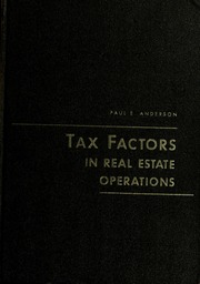 Cover of edition taxfactorsinreal00ande