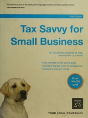 Cover of edition taxsavvyforsmall0000dail_d3y9
