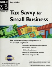 Cover of edition taxsavvyforsmall00dail_1