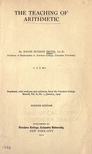 Cover of edition teachingofarithm00smitiala
