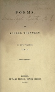 Cover of edition tennysonpoems01tennrich