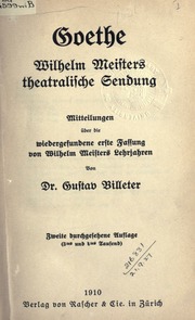 Cover of edition theawilhelmmeist00goetuoft