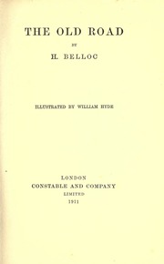 Cover of edition theoldroad00belluoft