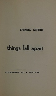 Cover of edition thingsfallaparts0000chin