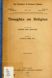 Cover of edition thoughtsonreligi189700roma