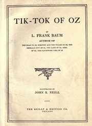 Cover of edition tiktokofozfrank00baumrich