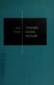 Cover of edition towardsocialwelf00wilc