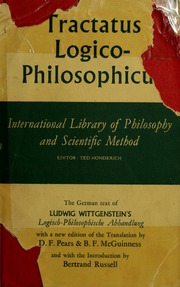Cover of edition tractatuslogicop00witt