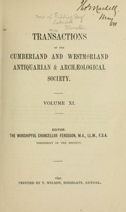 Transactions of Cumberland & Westmorland Antiquarian & Soc 1901 Collingwood 
