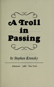 Cover of edition trollinpassing00kren
