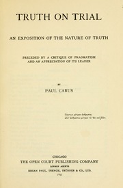 Cover of edition truthontrialexpo00caruuoft