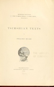 Cover of edition tsimshiantexts00boas