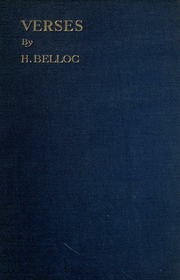 Cover of edition versesbelloc00belliala