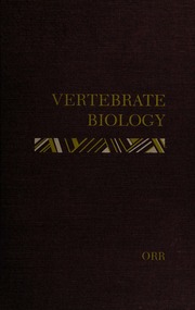 Cover of edition vertebratebiolog0000orrr_q5s3rdEd.