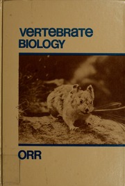 Cover of edition vertebratebiolog00orrrrich