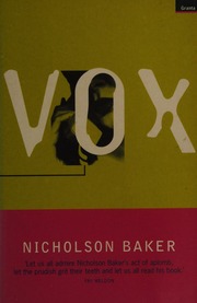 Cover of edition vox0000bake