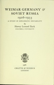 Cover of edition weimargermanysov00dyck