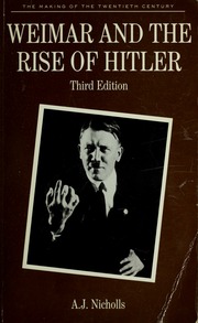 Cover of edition weimarriseofhitl00nich