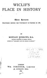 Cover of edition wiclifsplaceinh01burrgoog