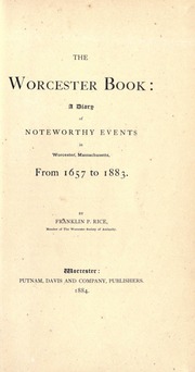 Cover of edition worcesterbookdia00riceiala
