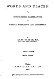 Cover of edition wordsandplaceso01taylgoog